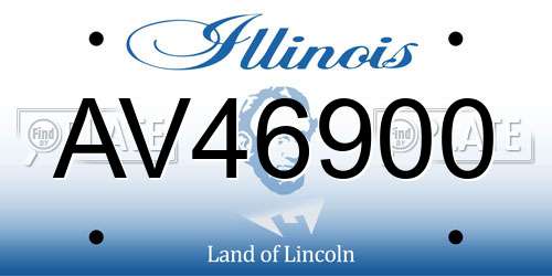 AV46900 Illinois License Plate