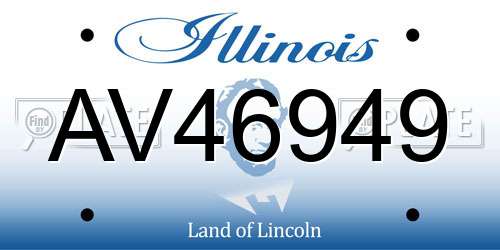 AV46949 Illinois License Plate