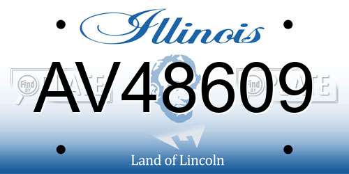 AV48609 Illinois License Plate