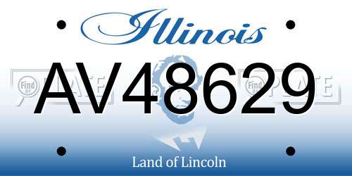 AV48629 Illinois License Plate