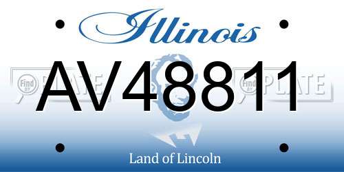 AV48811 Illinois License Plate