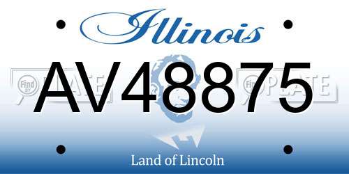 AV48875 Illinois License Plate