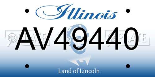 AV49440 Illinois License Plate