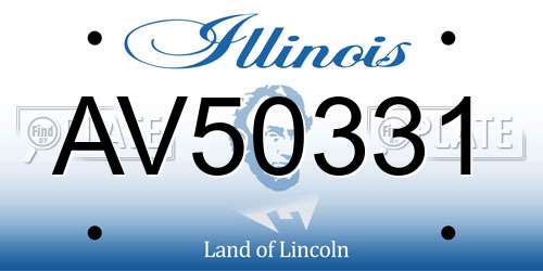 AV50331 Illinois License Plate