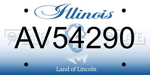 AV54290 Illinois License Plate