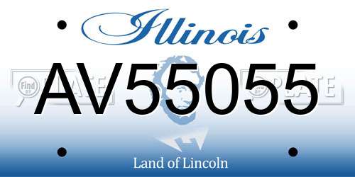 AV55055 Illinois License Plate