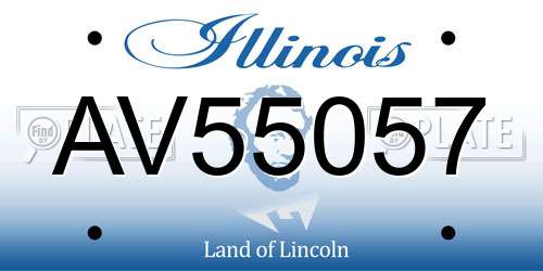 AV55057 Illinois License Plate