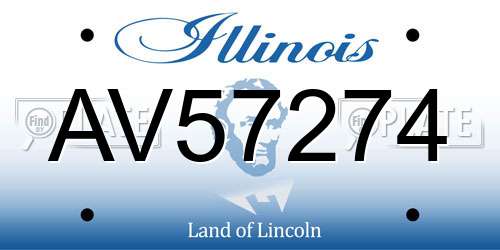 AV57274 Illinois License Plate