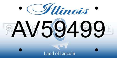 AV59499 Illinois License Plate