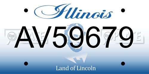 AV59679 Illinois License Plate