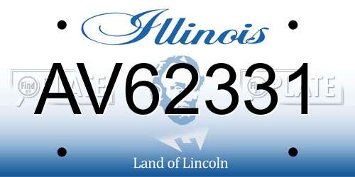 AV62331 Illinois License Plate