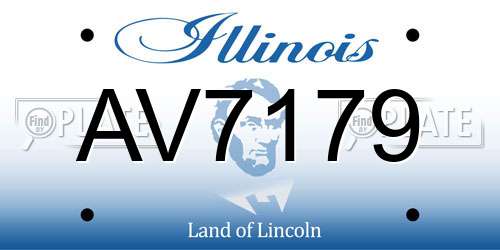 AV7179 Illinois License Plate