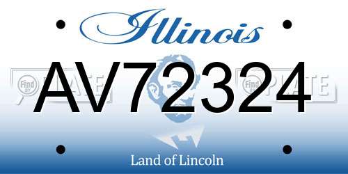 AV72324 Illinois License Plate