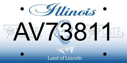 AV73811 Illinois License Plate