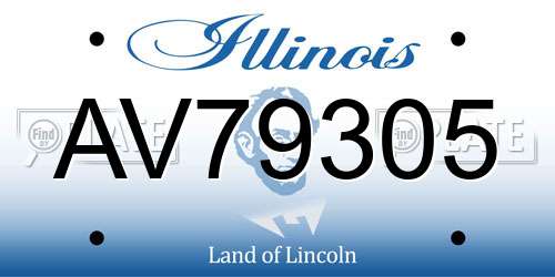 AV79305 Illinois License Plate