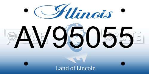 AV95055 Illinois License Plate