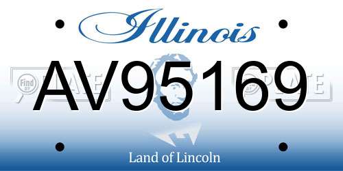 AV95169 Illinois License Plate