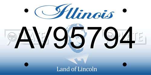 AV95794 Illinois License Plate