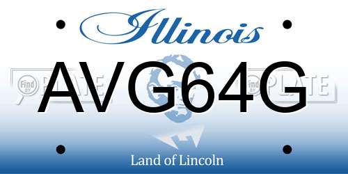 AVG64G Illinois License Plate