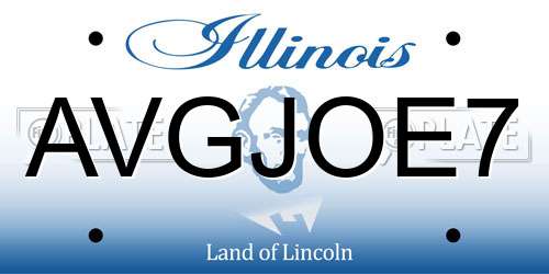 AVGJOE7 Illinois License Plate
