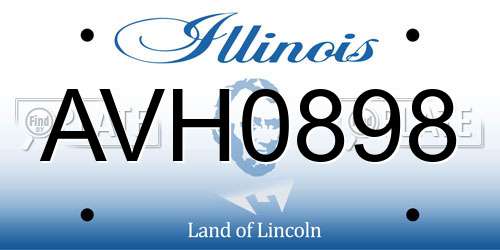 AVH0898 Illinois License Plate