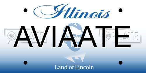 AVIAATE Illinois License Plate