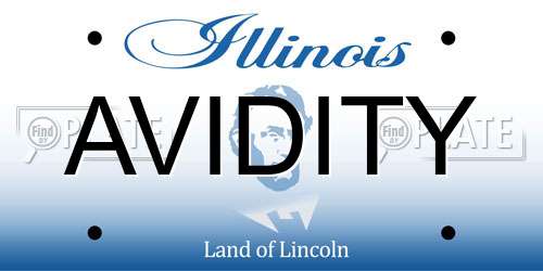 AVIDITY Illinois License Plate