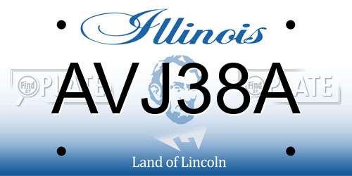 AVJ38A Illinois License Plate
