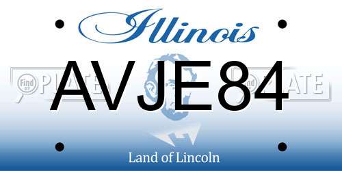 AVJE84 Illinois License Plate