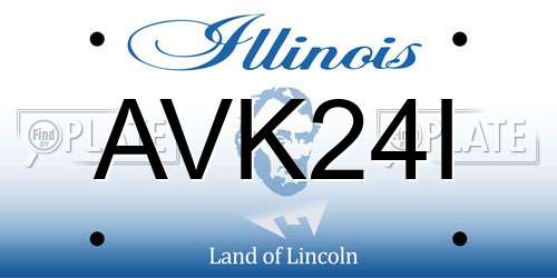 AVK24I Illinois License Plate