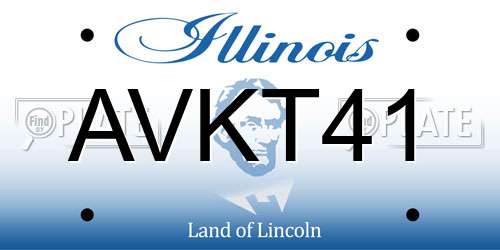 AVKT41 Illinois License Plate