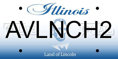 AVLNCH2 Illinois License Plate