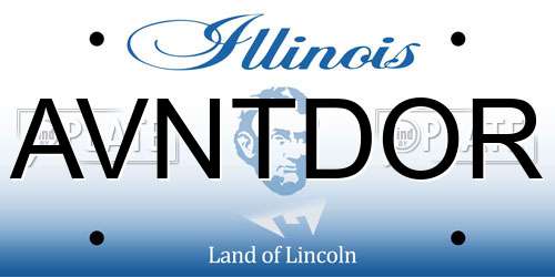 AVNTDOR Illinois License Plate