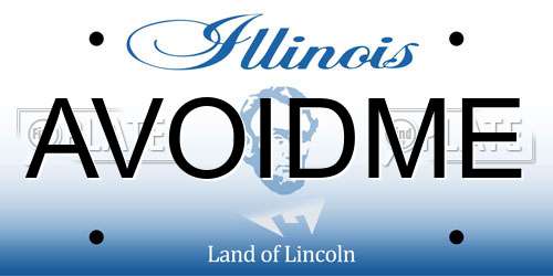 AVOIDME Illinois License Plate