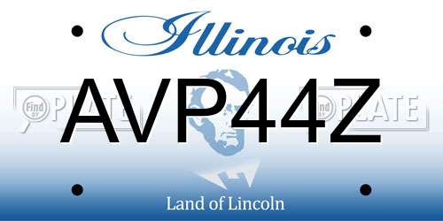 AVP44Z Illinois License Plate