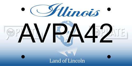 AVPA42 Illinois License Plate