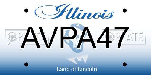 AVPA47 Illinois License Plate