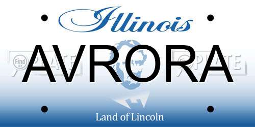 AVRORA Illinois License Plate