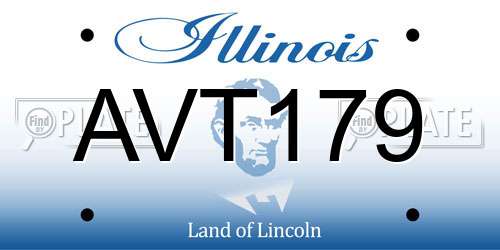 AVT179 Illinois License Plate
