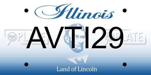 AVTI29 Illinois License Plate