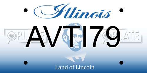 AVTI79 Illinois License Plate
