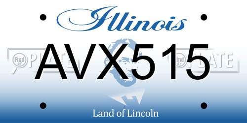 AVX515 Illinois License Plate