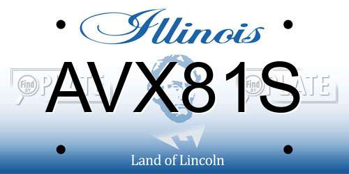 AVX81S Illinois License Plate