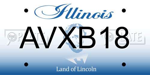 AVXB18 Illinois License Plate