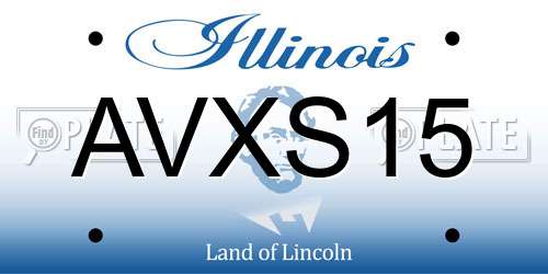 AVXS15 Illinois License Plate