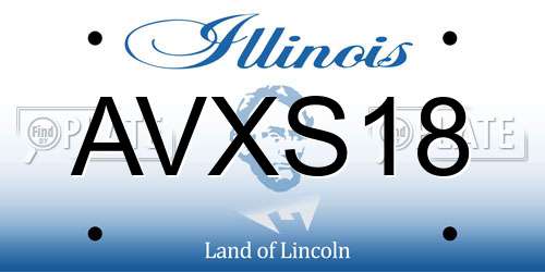 AVXS18 Illinois License Plate