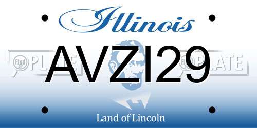AVZI29 Illinois License Plate