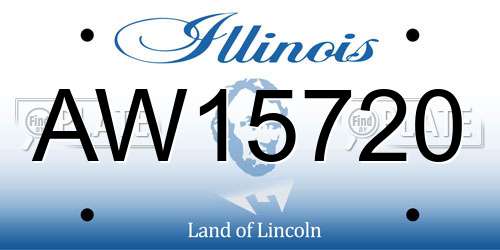 AW15720 Illinois License Plate
