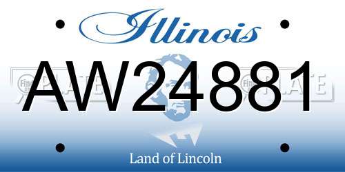 AW24881 Illinois License Plate