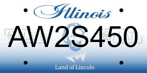 AW2S450 Illinois License Plate